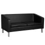 Sofa poczekalniana Gabbiano, do 3 osób, czarna