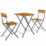 Outdoor furniture set, 1 table and 2 chairs