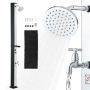 Prysznic zewnętrzny VEVOR LY35L09-CR, 35 l, czarno-srebrny, 400 × 255 × 2160 mm