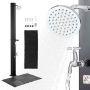 Outdoor shower VEVOR LY35L09-F, 35 l, with floor kit, Black, 400 × 255 × 2160 mm