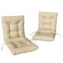 Outdoor seat cushions, 2 pcs, Sand, 120 × 50 × 8 cm