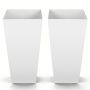 Outdoor planter set VEVOR F3366W-WT, 2 pcs, White, 32.5 × 66.5 × 32.5 cm