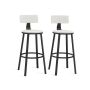 Set of 2 bar stools 54x99cm., black/white