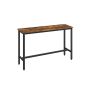 Bar table 140x40x90cm., brown/black