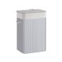 72 liter laundry basket with lid, gray