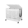Handmade laundry basket, white