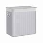 Laundry basket with 3 compartments, gray