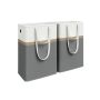Set of 2 laundry baskets 75L., assorted colors