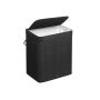 Laundry basket 100L., black/white