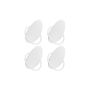 Set of 4 clothes hooks 5.5x7.3x8.5cm., white