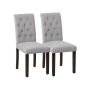 Dining room upholstered chair set, gray