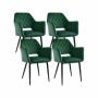 Set of 4 dining chairs with armrests