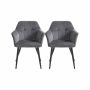 Set of 2 upholstered dining chairs