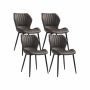 Set of 4 dining chairs with backrest