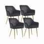 Set of 4 upholstered dining chairs