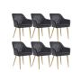 Set of 6 upholstered dining chairs