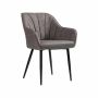 Dining chair with PU cover and armrests