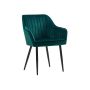 Dining chair set, 2 pcs, teal