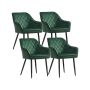 Dining chair set Velvet, green