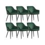 Set of 6 dining chairs, green