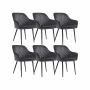 Set of 6 dining chairs. Grey