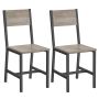 Set of 2 dining chairs 36x46.6x87.1cm, grey/black