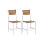 Set of 2 dining chairs 36x46.6x87.1cm., brown/white