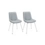 Set of 2 dining chairs 56x50.3x81cm., gray/white