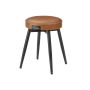 Stool 48x48x48.2cm., brown/black