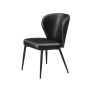 Set of 2 dining chairs 55x52x80.7cm., black