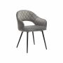 Velvet dining chair, gray