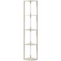 LED floor lamp, 4 shelves, Oak, 41 × 29.5 × 163.5 cm
