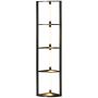 LED floor lamp, with 4 shelves, Black, 41 × 163.5 × 29.5 cm