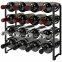 Stojak na wino Homcom 42,5x16,5x41cm., czarny