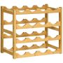 Stojak na wino Homcom 43x23,5x38cm, jasnobrązowy
