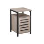 Stolik nocny LET062B02 40 x 40 x 60 cm, szary/czarny