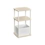 Coffee table 30x34x58cm., white/light brown