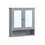 Szafka łazienkowa wisząca z lustrem 13x56,5x58,5cm, szara