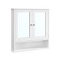 Szafka łazienkowa wisząca z lustrem 15x65x75cm, biała