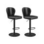 Set of 2 bar stools 42x49x115cm., black