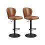 Bar stool set 42x49x115cm., brown/black