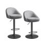 Bar stool set 52.5x50x108.5cm., gray/black