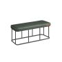 Puf 40x120x45cm, ciemnozielony/czarny