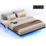 Каркас кровати VASAGLE, LED-подсветка, 2 розетки, 3 USB-порта, 180 × 200 см