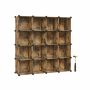 Set of 12 shoe boxes 30x30x30cm., brown