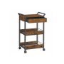 Kitchen trolley 60x40cm., black/brown
