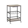 Wine rack 40x60x82cm., light brown/black