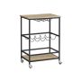 Kitchen shelf 40x60x82cm., light brown/black