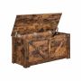 Seat with storage compartment, brown
