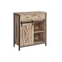 Kitchen cabinet 30x70x80cm., light brown/black